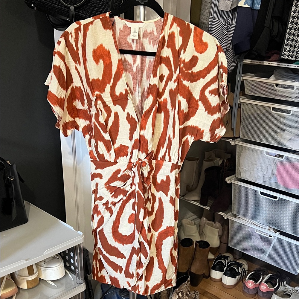 H&M Red and White Mini Dress